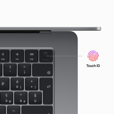 MacBook Air 15" 2023 Chip Apple M2 A2941 MQKW3T/A – M2 8C CPU 10C GPU – Grigio siderale (Space Gray)