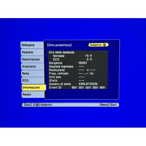 EPSON Videoproiettore EB-2065 Beam XGA 5500LM 3LCD Max 300 pollici Smart Home Theater Nero, Bianco Grado A+